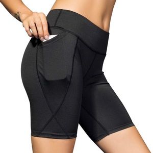 Biker jogger shorts with pockets